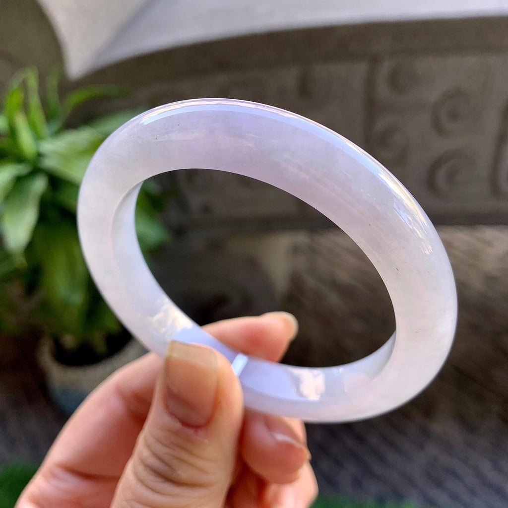细糯种淡紫罗兰平安镯（53mm）（yc307321）