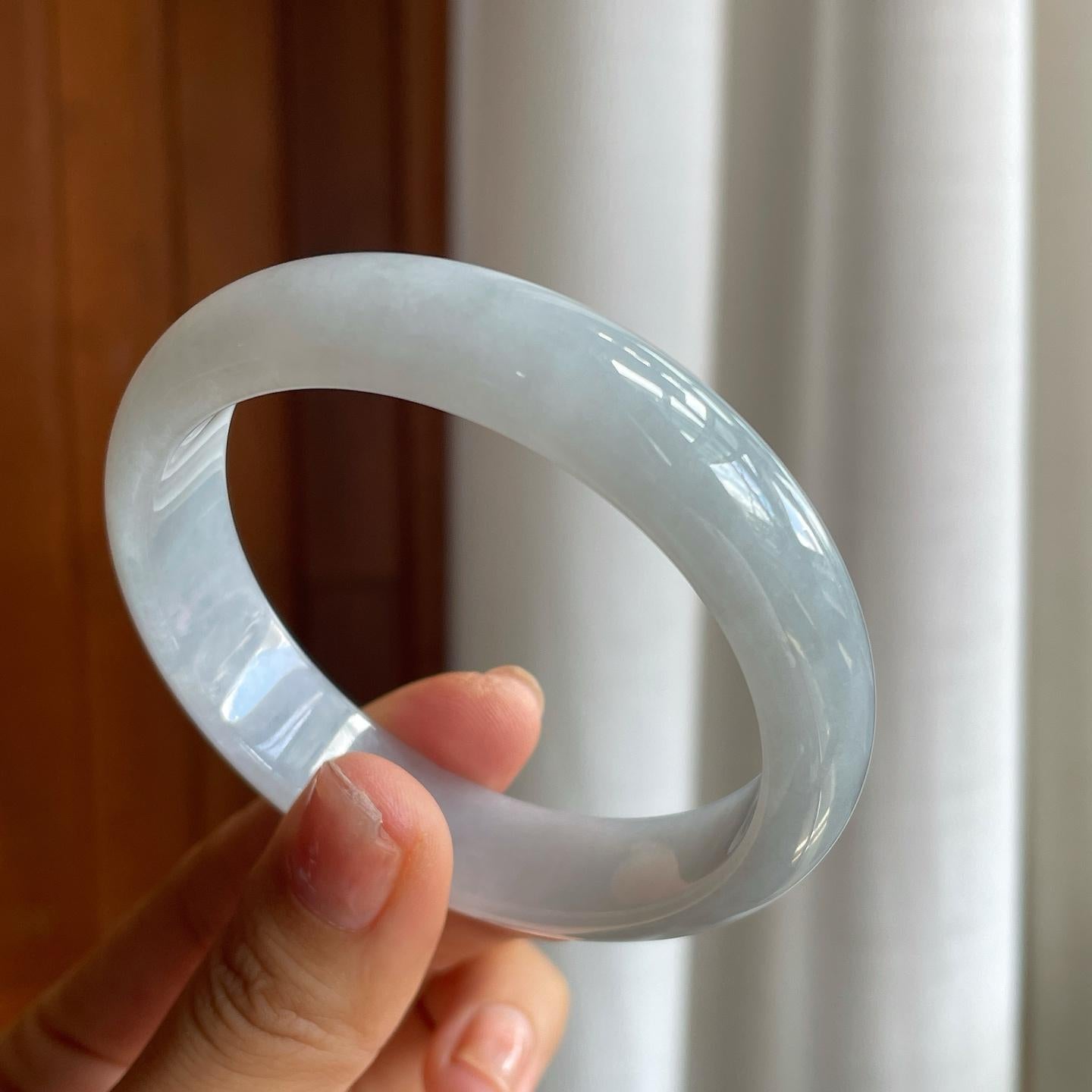 糯冰翡翠平安镯（58.6mm）（yc215240）