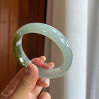 糯冰半山半水翡翠平安镯（58mm）（yc424959）