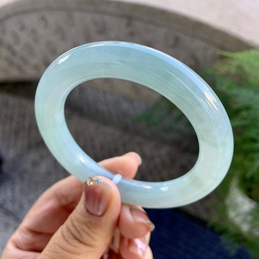 细糯种淡晴底圆条手镯（53.3mm）（yc274588）