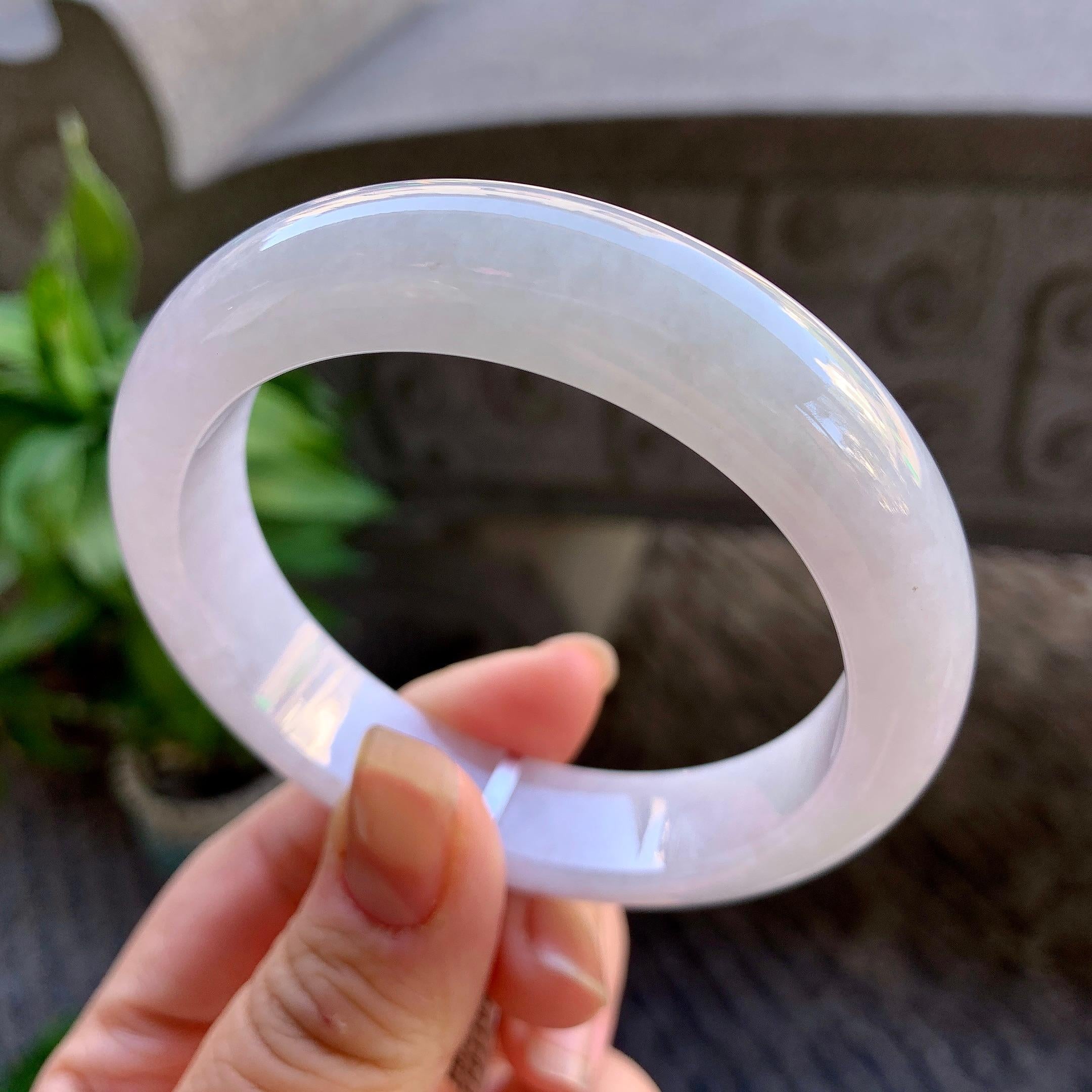 细糯种无色平安镯（56.4mm）（yc308752）