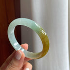 糯冰黄翡翡翠手镯（53.5mm）（yc254046）