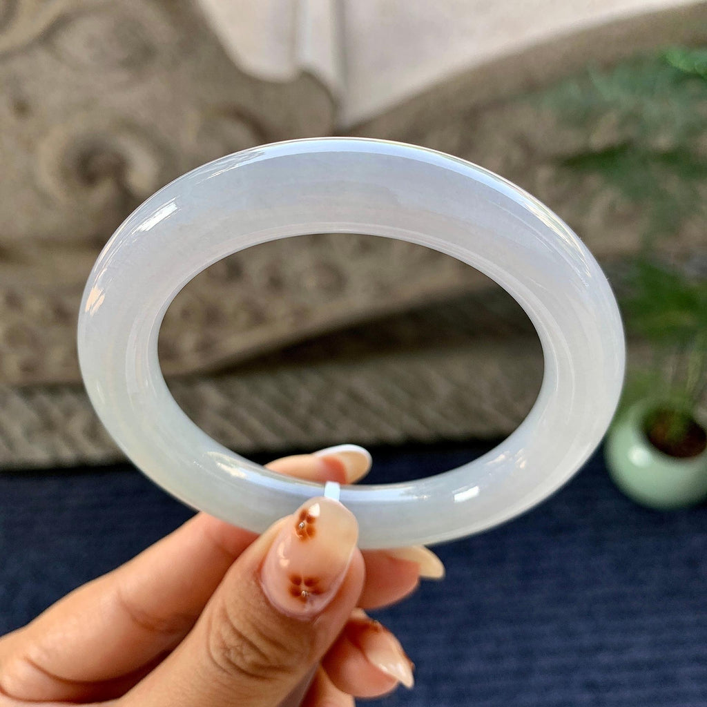 细糯种带底色圆条手镯（52.8mm）（yc248094）