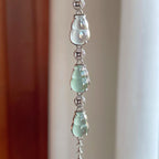 18k金镶冰种翡翠葫芦手链（yc259083）