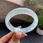 糯冰种飘花平安镯（58.6mm）（yc195930）