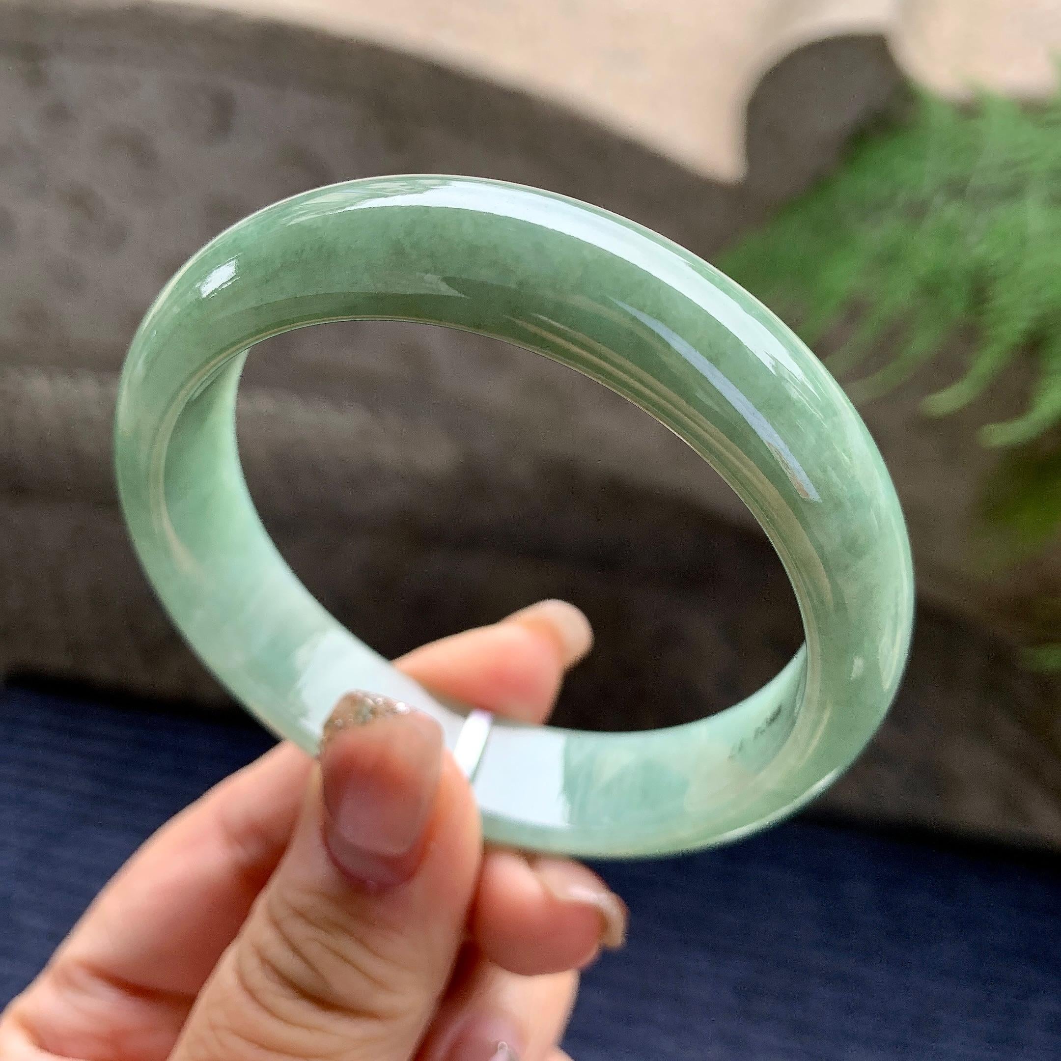 糯种晴底平安镯（56mm）（yc297953）