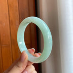糯冰晴底翡翠平安镯（59.2mm)（yc376695）