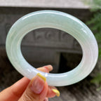 胖圆条     细糯种晴底圆条手镯56圈      天然缅甸A货翡翠（yc383123）