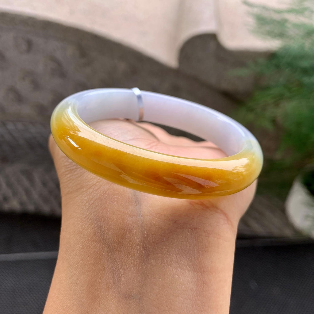 细糯种黄翡贵妃手镯（52.5mm）（yc288669）