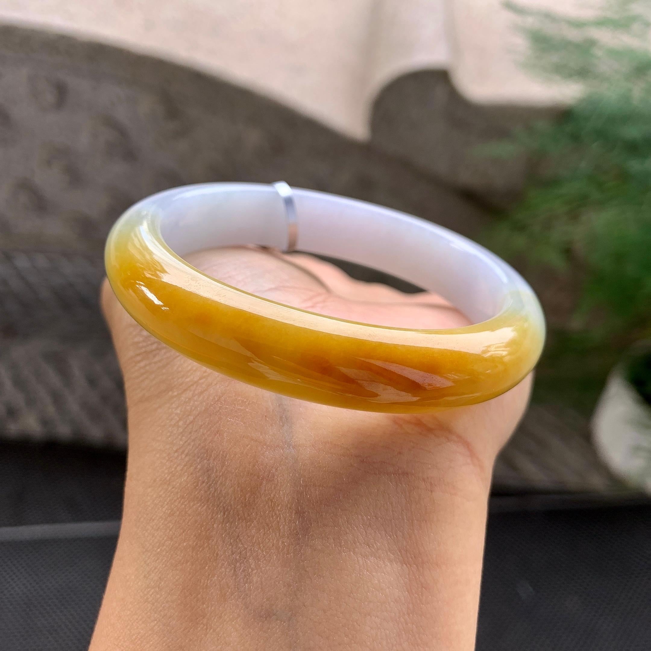 细糯种黄翡贵妃手镯（52.5mm）（yc288669）
