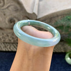 细糯种晴底飘红翡圆条手镯（55.2mm）（yc248093）