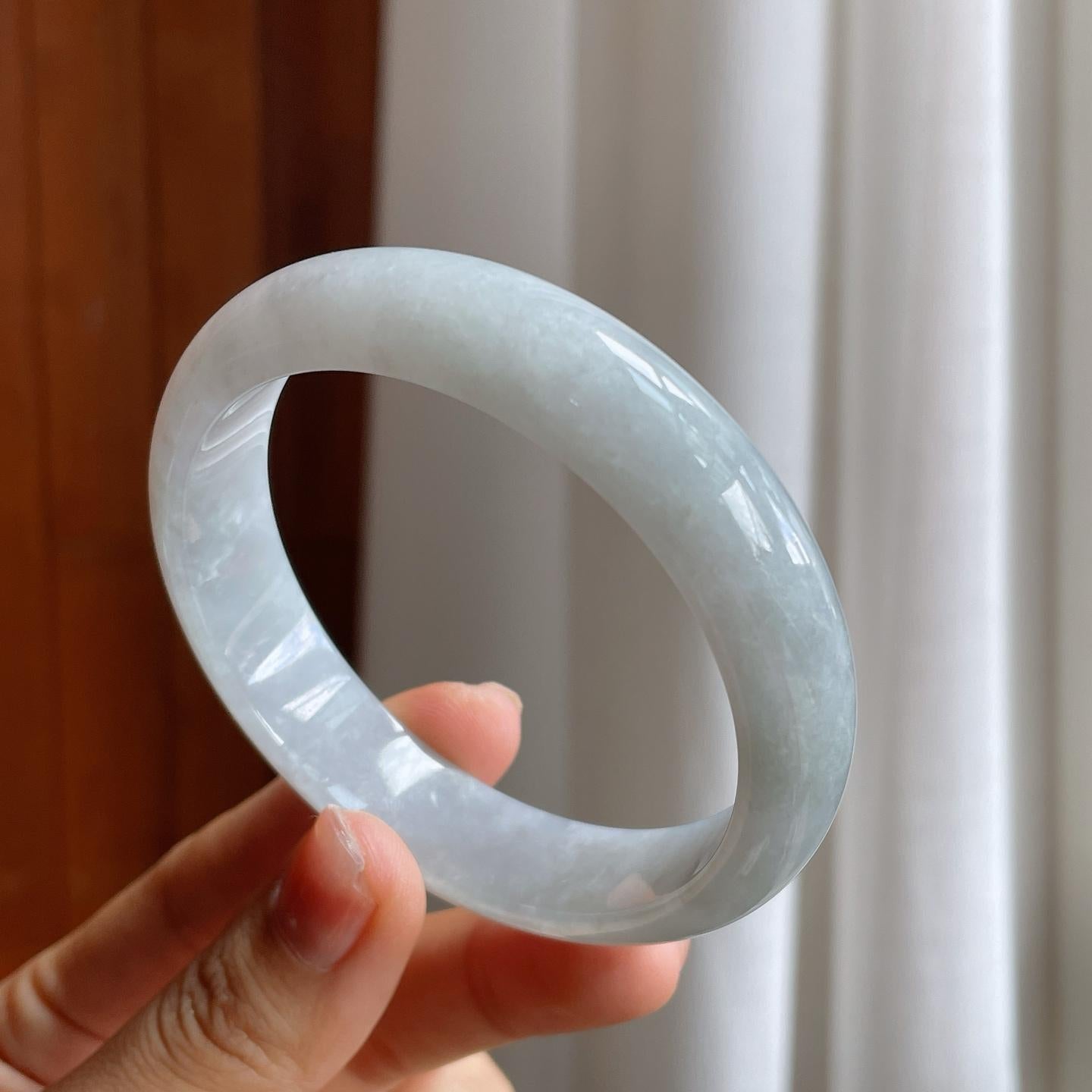 糯冰翡翠平安镯（59mm）（yc216039）