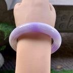 糯种紫罗兰飘花圆条手镯（58.7mm）（yc259069）