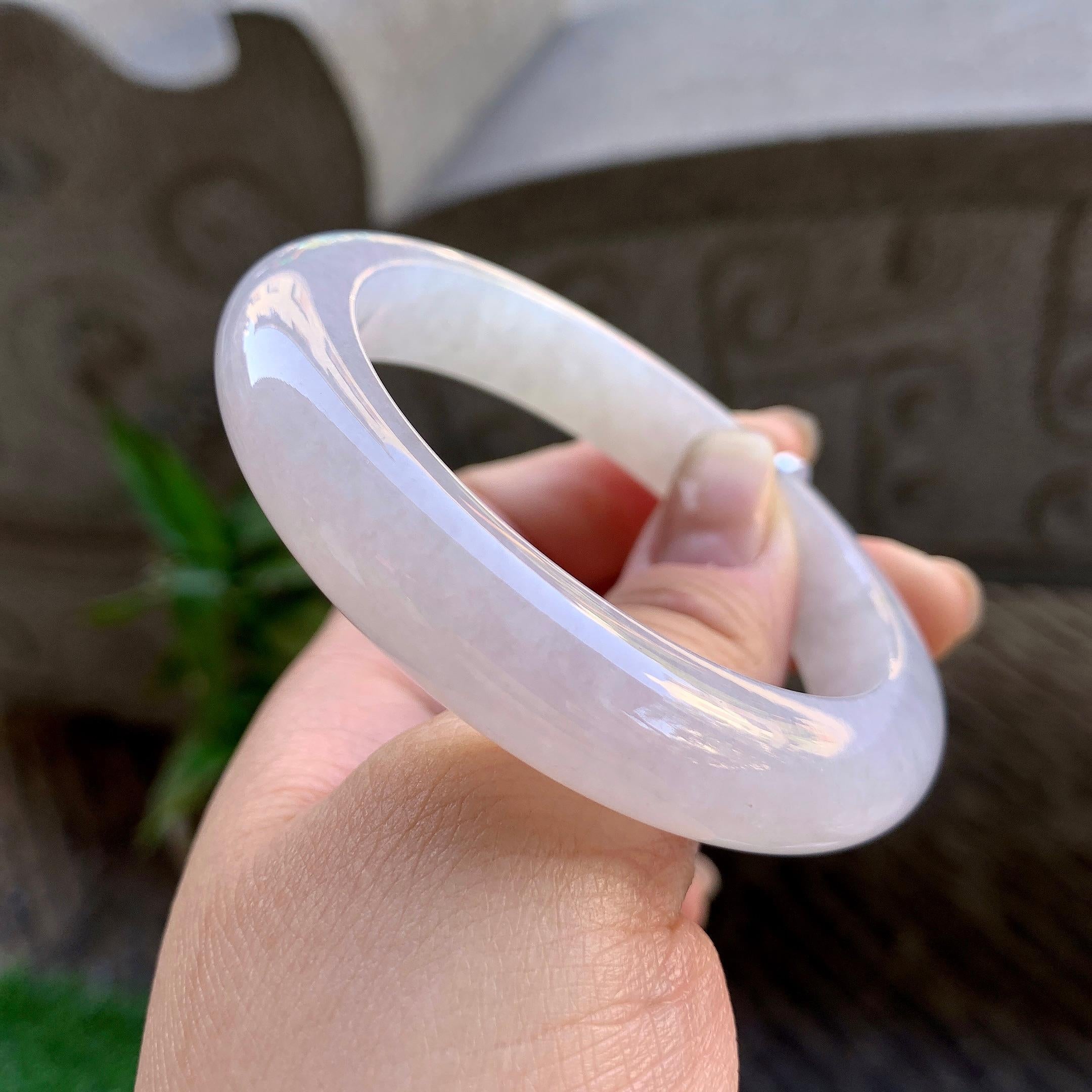 糯冰种无色平安镯（54.7mm）（yc308183）