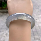 糯冰种飘花宽版轮胎手镯（57.2mm）（yc233907）