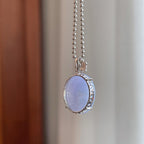 18k金钻镶糯冰翡翠蛋面吊坠（yc255692）