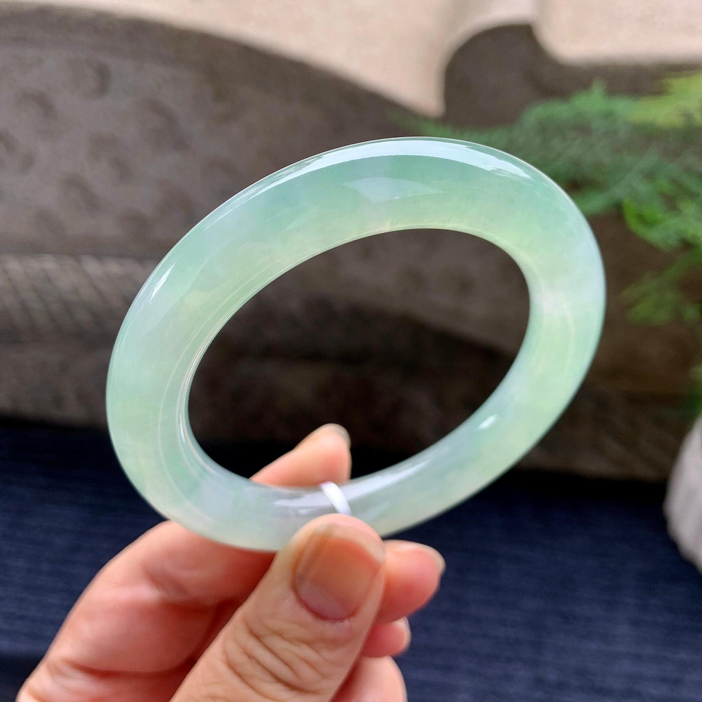 糯冰种晴水圆条手镯（54mm）（yc267242）