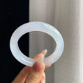 冰种淡春底翡翠平安镯（53mm）（yc293406）