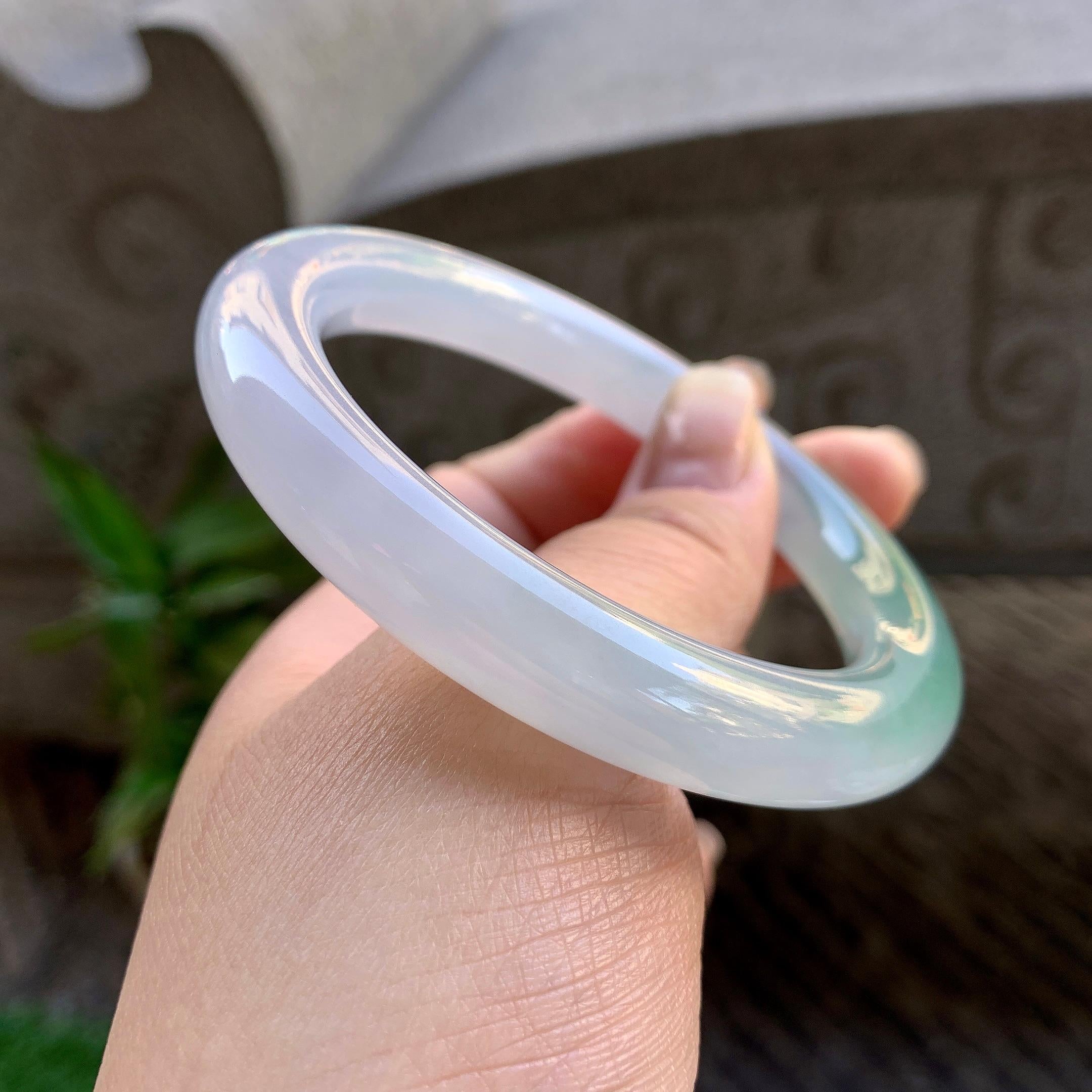 冰种晴水圆条手镯（59mm）（yc308174）