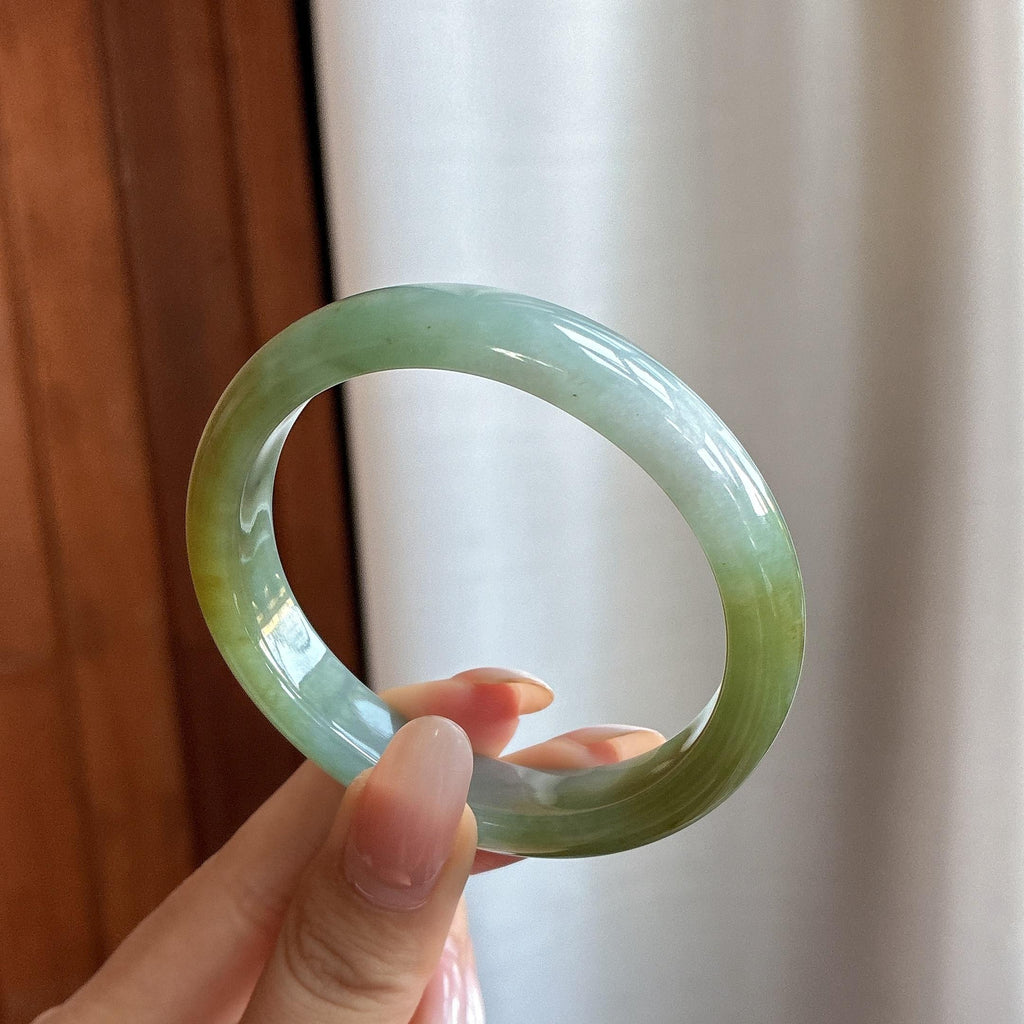 糯冰黄翡特色贵妃镯 55圈（yc782173）