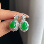 铜托冰种满绿翡翠葫芦/对（yc417303）