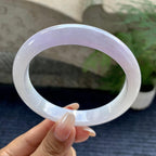 细糯种淡紫罗兰平安镯（65.5mm）（yc200976）