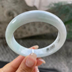 细糯种带底色正圈平安镯57.2圈    天然缅甸A货翡翠（yc351372）