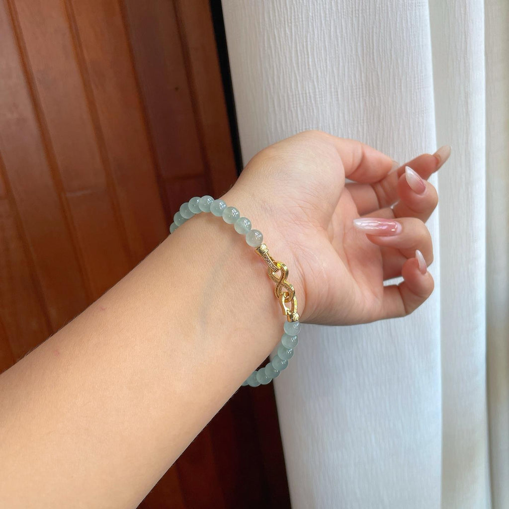 冰种晴水翡翠手串珠串（yc267483）