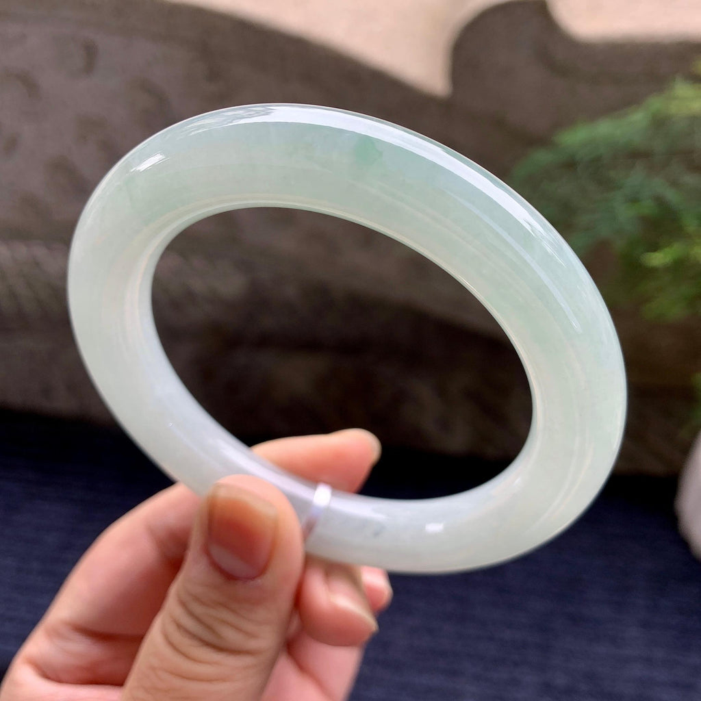 细糯种淡晴底圆条手镯（57.4mm）（yc267218）