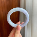 糯冰淡春底翡翠平安镯（54.2mm)（yc323207）