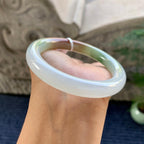 细糯种红翡飘花圆条手镯（57mm）（yc248095）