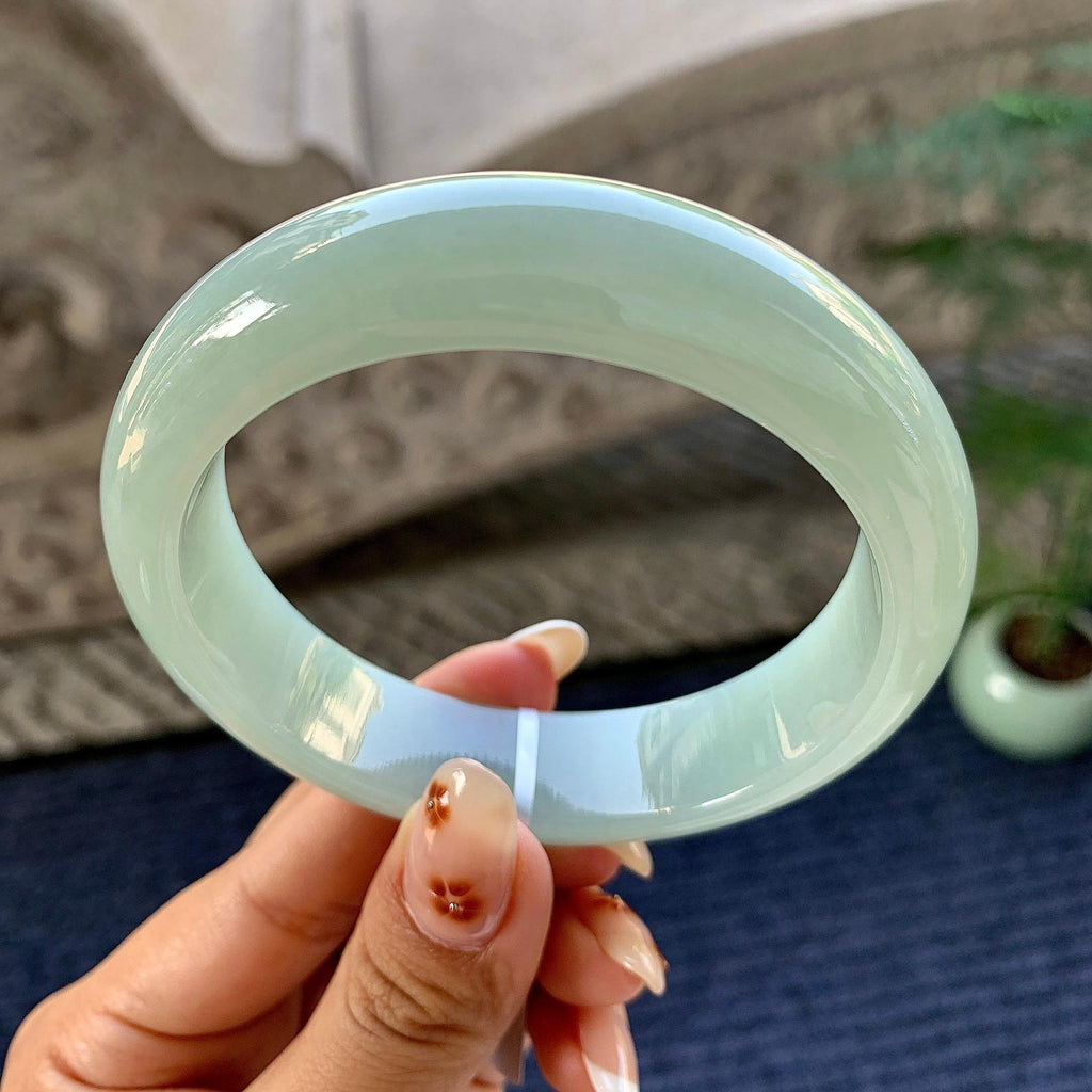 细糯种晴底宽版轮胎手镯（60.4mm）（yc249447）