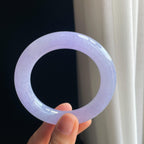 糯冰紫罗兰翡翠圆条手镯（54.8mm)（yc349443）