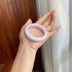 糯冰淡紫罗兰翡翠平安镯（53mm)（yc316578）