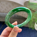 糯种豆绿圆条手镯（55.4mm）（yc249411）