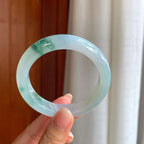 糯冰飘花翡翠平安镯（56mm）（yc400163）