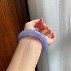 糯冰种满紫翡翠平安镯（54mm）（yc190542）