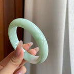 糯冰晴底翡翠平安镯（58.2mm）（yc282588）