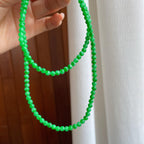 糯冰阳绿翡翠小米珠（yc310746）