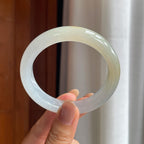 糯冰黄翡翡翠平安镯（56.5mm）（yc411293）