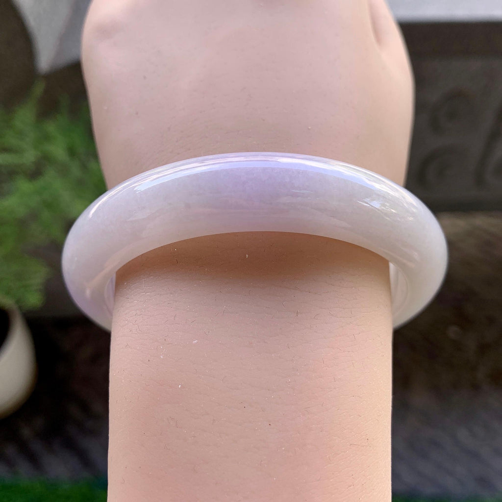 细糯种淡紫罗兰平安镯（58.4mm）（yc229799）