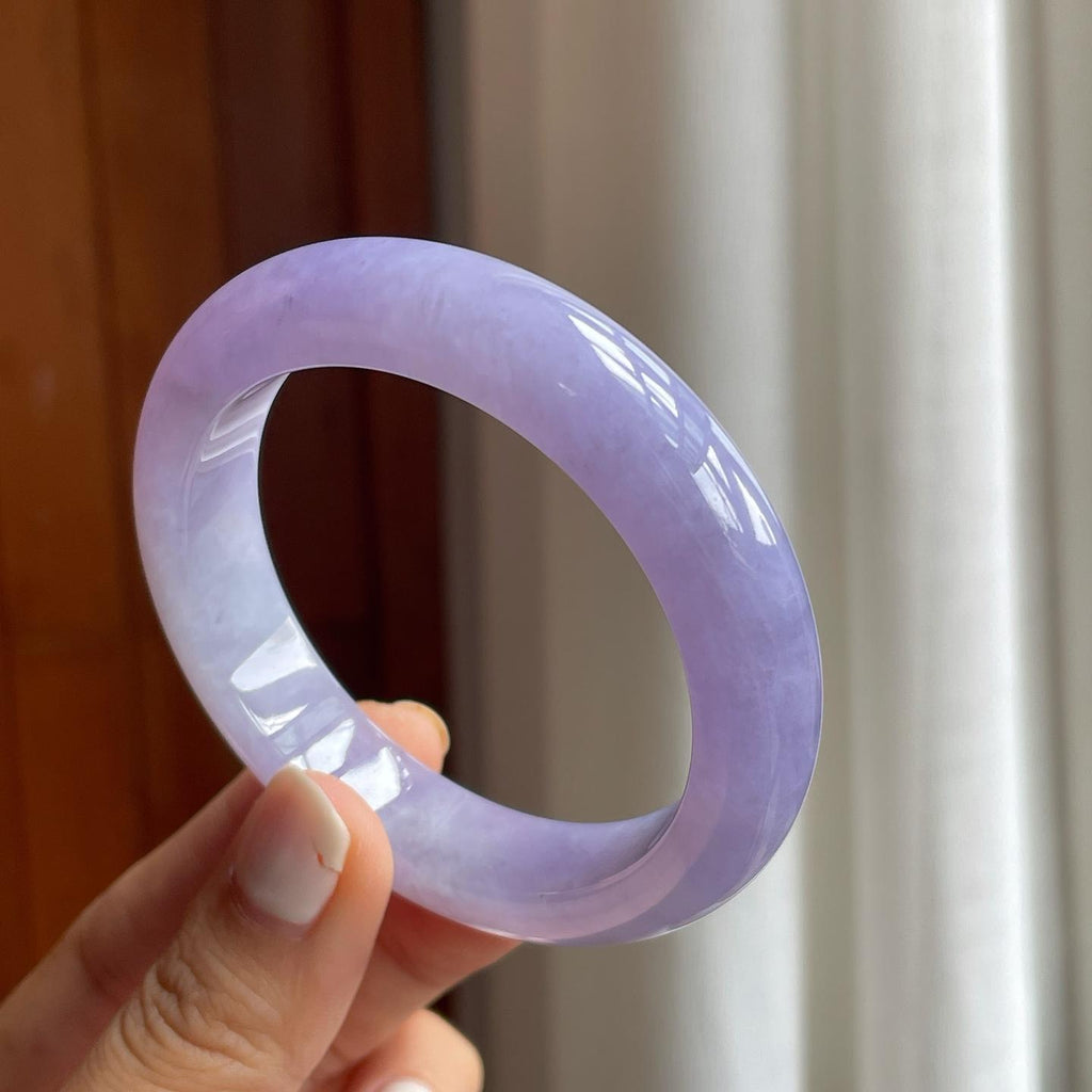 糯冰紫罗兰翡翠平安镯（54mm）（yc261403）