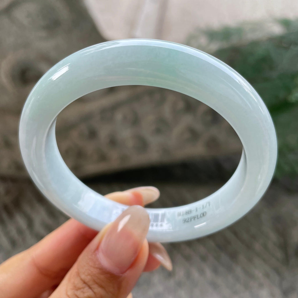 细糯种带底色正圈平安镯56圈    天然缅甸A货翡翠（yc351376）