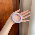 糯冰紫罗兰翡翠圆条手镯（57mm)（yc419676）