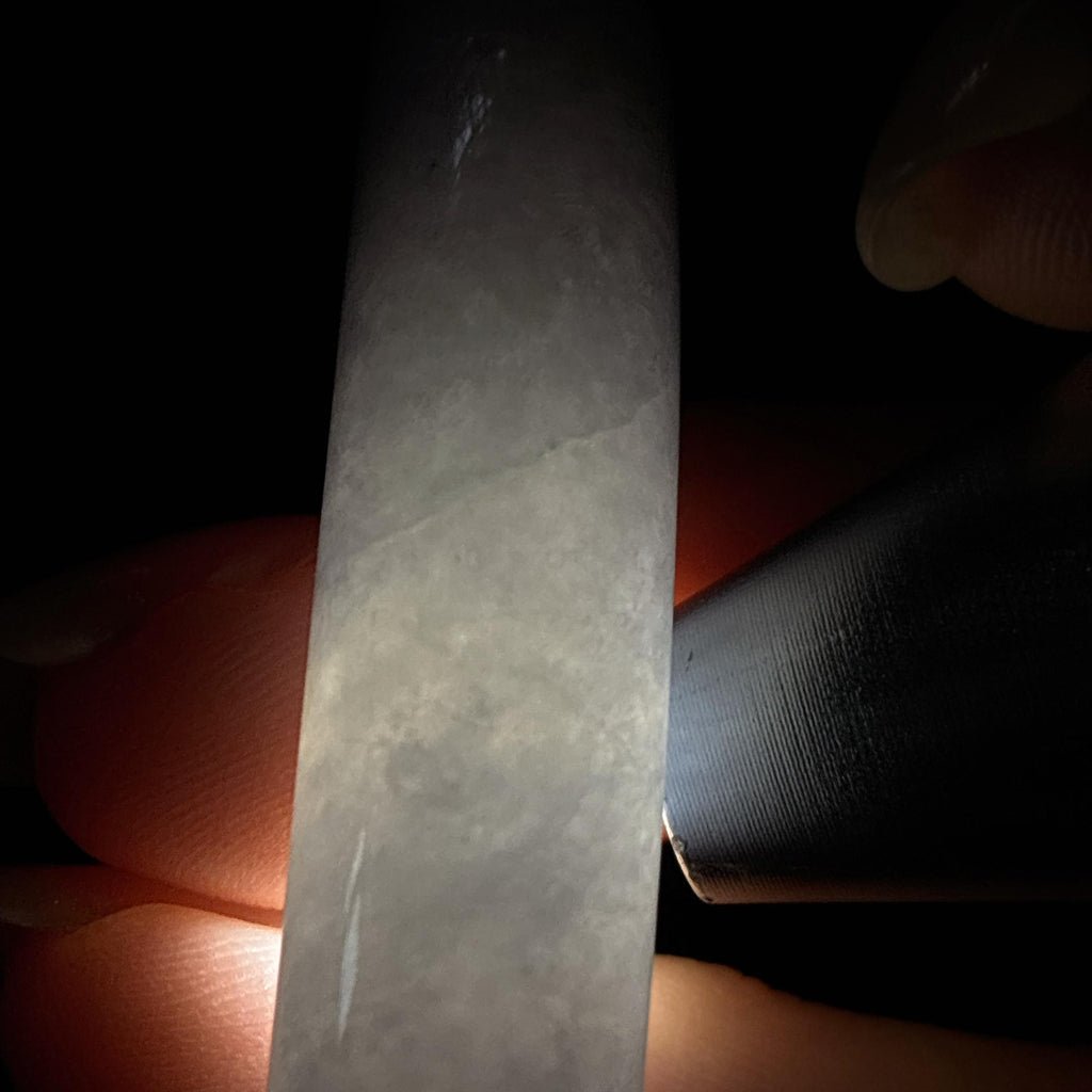 细糯种紫罗兰圆条手镯 56圈 天然缅甸A货翡翠（yc460574）