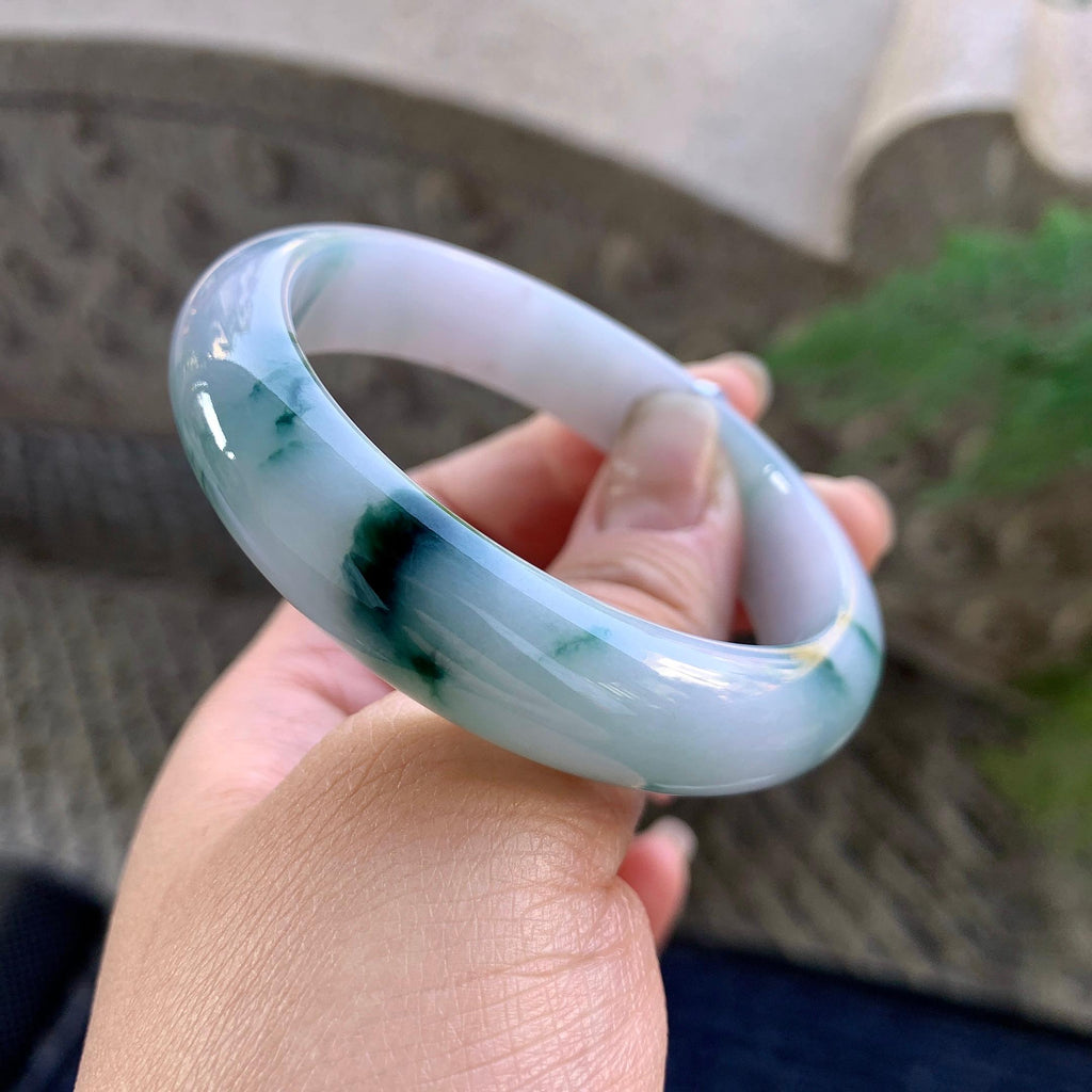 细糯种飘花平安镯（54mm）（yc305695）