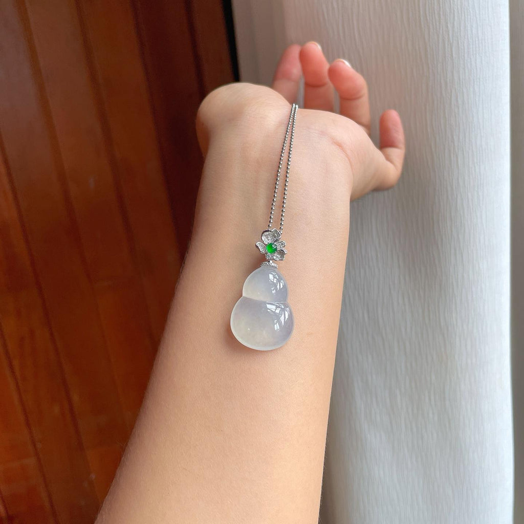 18k金扣冰种翡翠葫芦（yc248550）