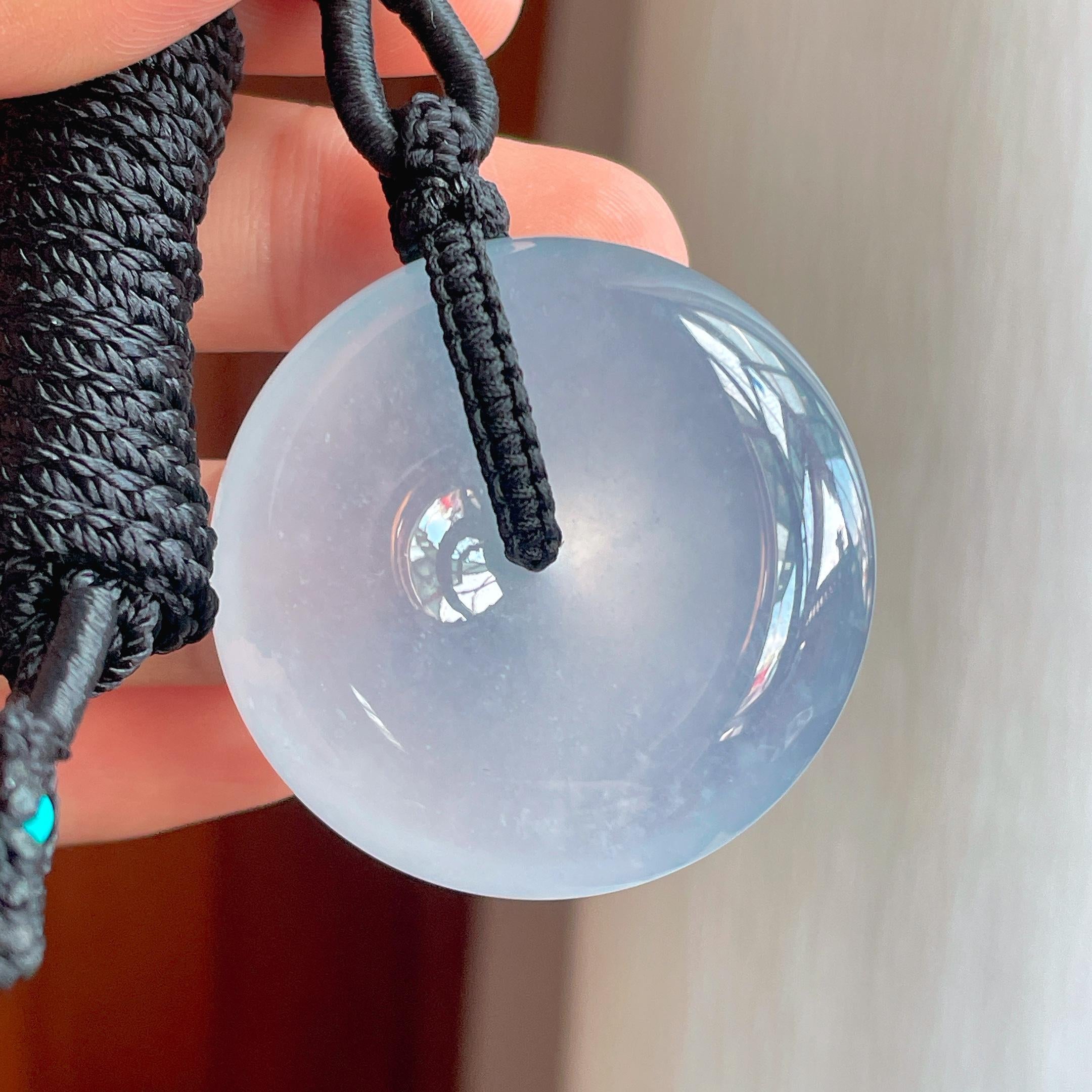 冰种淡春底翡翠平安扣（yc344454）