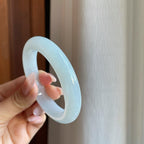 糯冰白月光翡翠平安镯（55.5mm）（yc277404）