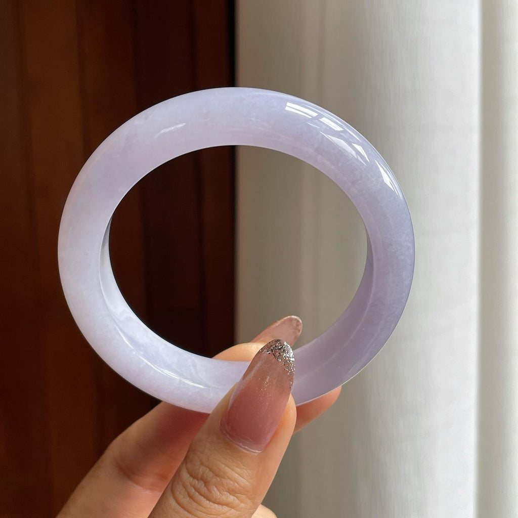 糯冰紫罗兰翡翠平安镯（57mm）（yc361746）